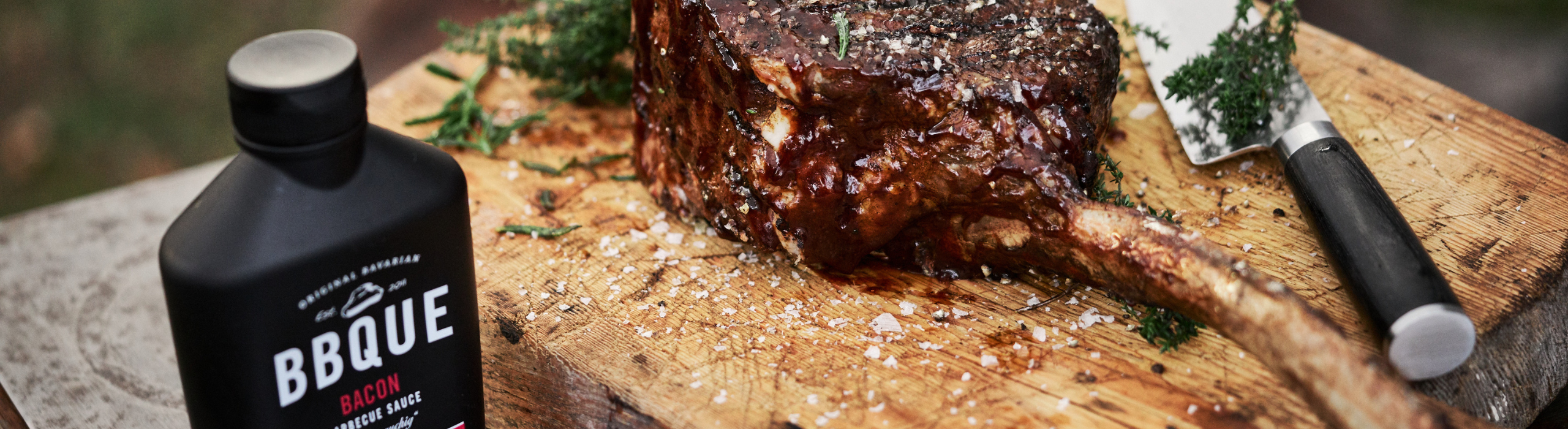 20% Rabatt im Sommer Sale auf BBQUE Bacon Barbecue Sauce – perfekt zu Steak